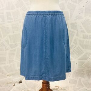 J. Jill Midi Chambray Jean Skirt XS
